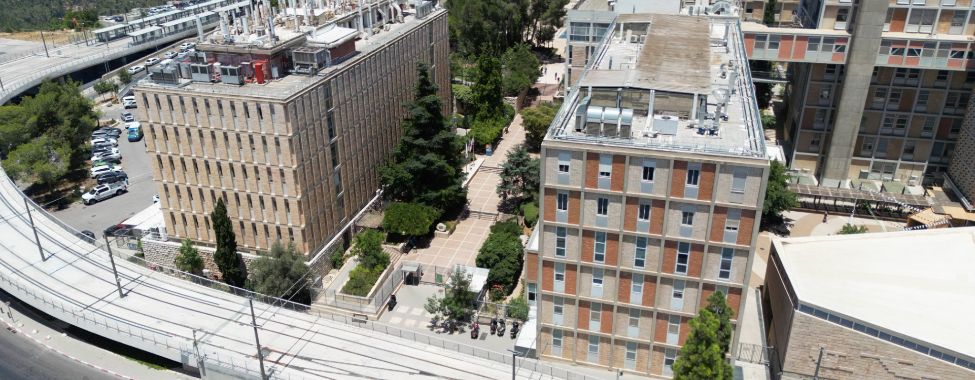 Aerial view of the School of Medicine