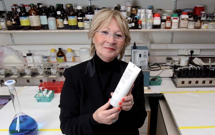 Prof. Elka Touitou holding the Ethosomal carrier